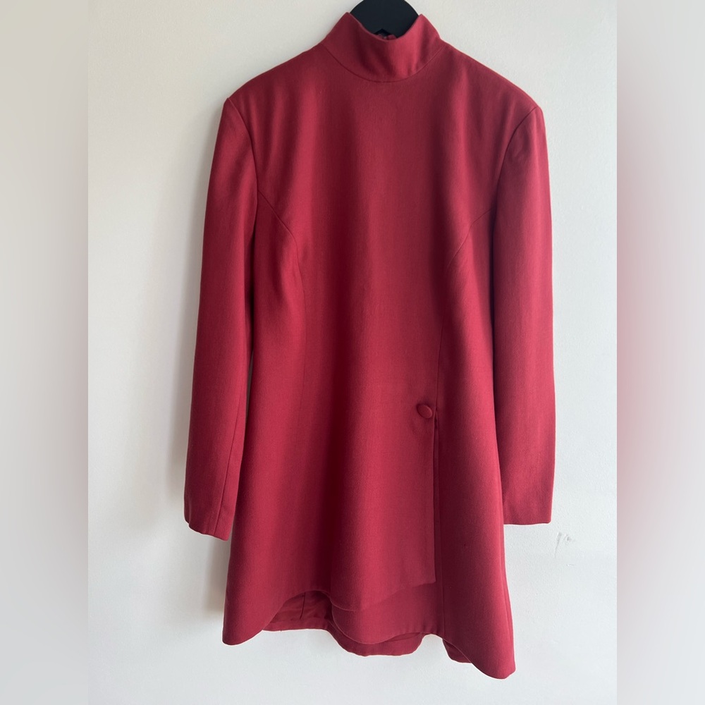 Pure Virgin Wool Dress Asymmetrical Academic office Made in Italy